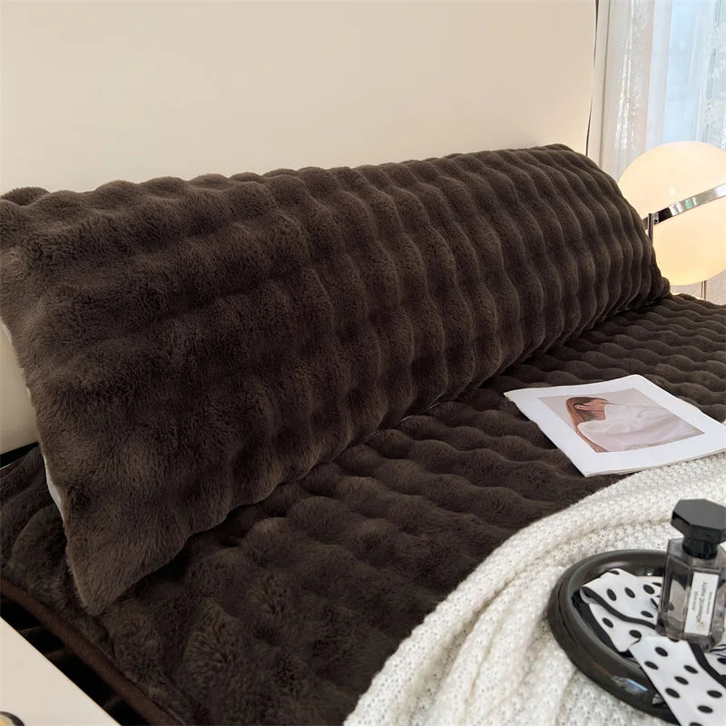 Plush Decorative Pillow Cover – Soft Solid Color Throw Pillowcase (Cover Only)
