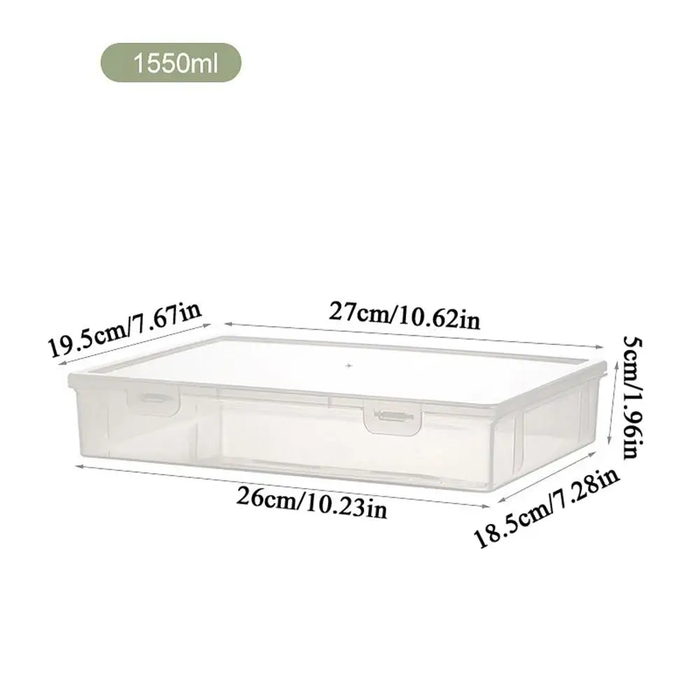 Large Clear Document Storage Box – Desktop Organizer for Files, Paper & Office Supplies