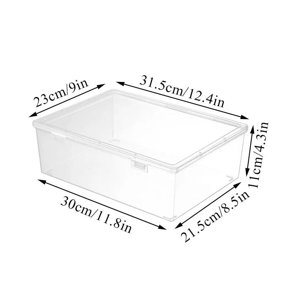 Large Clear Document Storage Box – Desktop Organizer for Files, Paper & Office Supplies