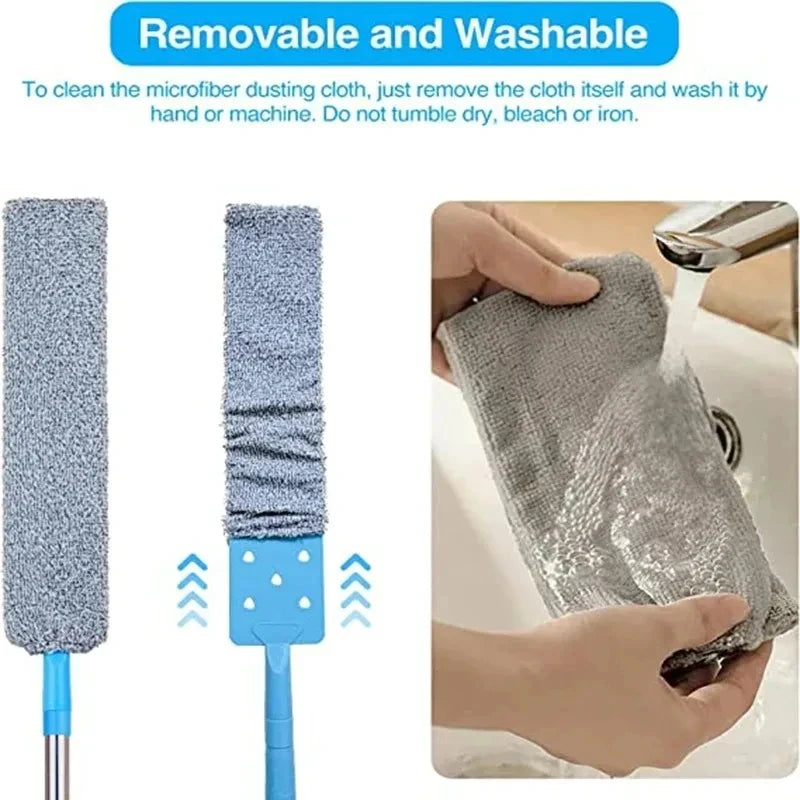 Telescopic Microfiber Duster – Extendable Cleaning Brush for Blinds, Ceiling Fans & Hard-to-Reach Areas