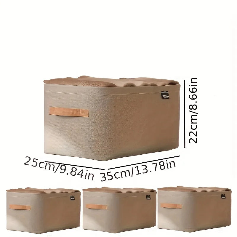 Foldable Clothes Organizer Box – Thick Fabric Storage Bin for Jeans, Sweaters & Wardrobe