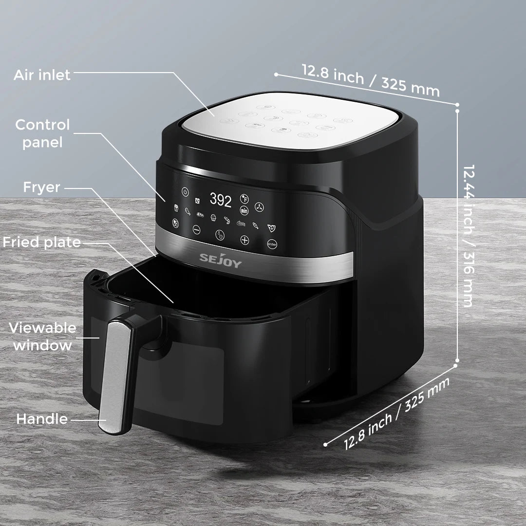 Sejoy 8-in-1 Digital Air Fryer 6QT – Oil-Free Oven