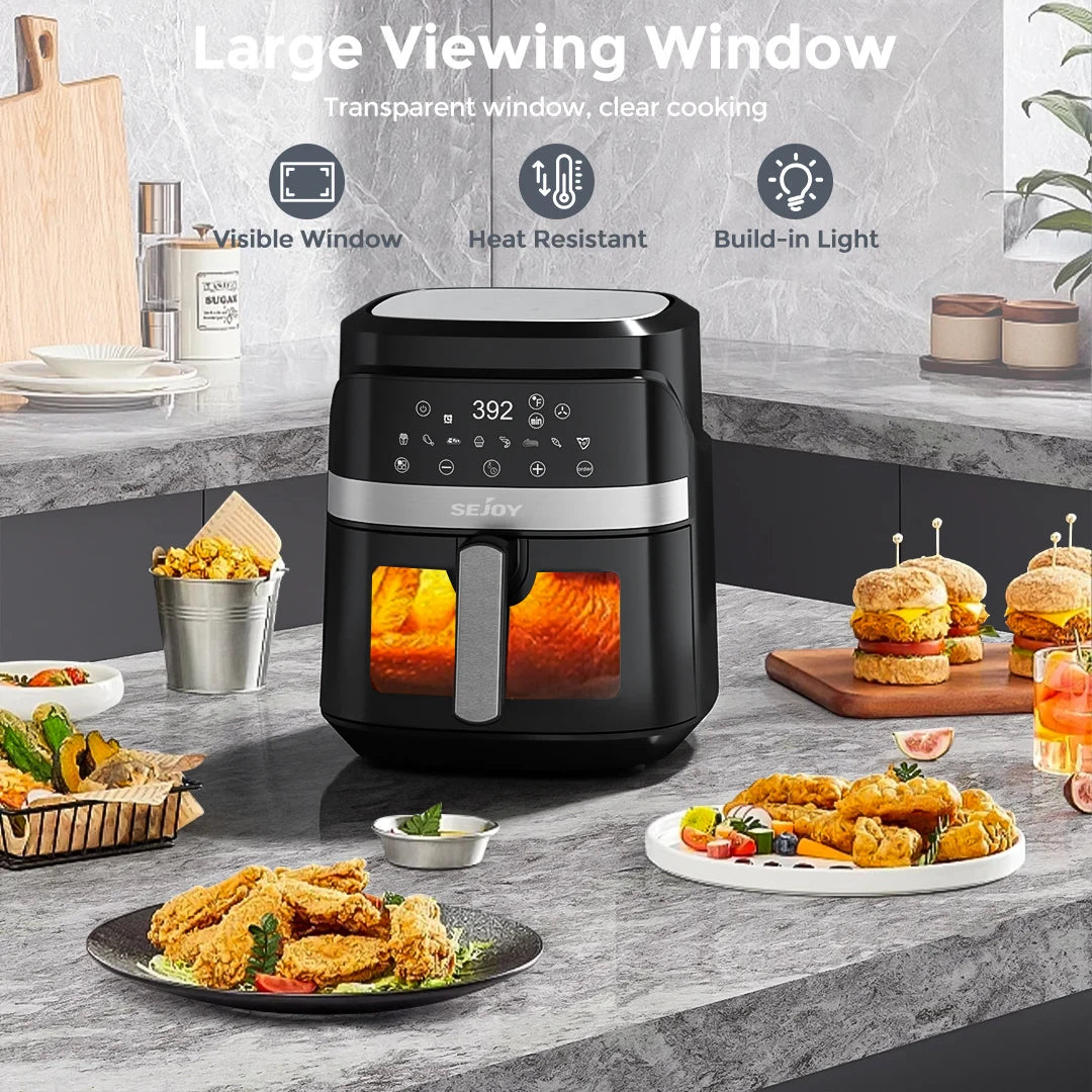 Sejoy 8-in-1 Digital Air Fryer 6QT – Oil-Free Oven