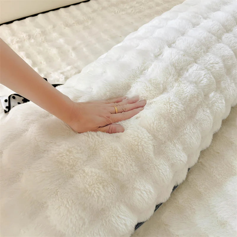 Plush Decorative Pillow Cover – Soft Solid Color Throw Pillowcase (Cover Only)