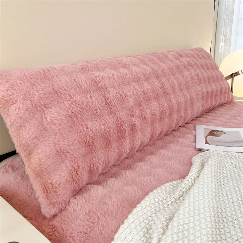 Plush Decorative Pillow Cover – Soft Solid Color Throw Pillowcase (Cover Only)