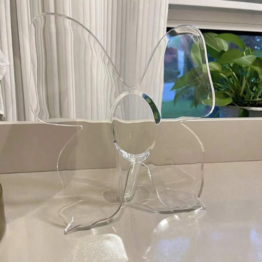 Modern Clear Acrylic Frame Vase – Decorative Flower Vase for Desks, Shelves & Home Décor
