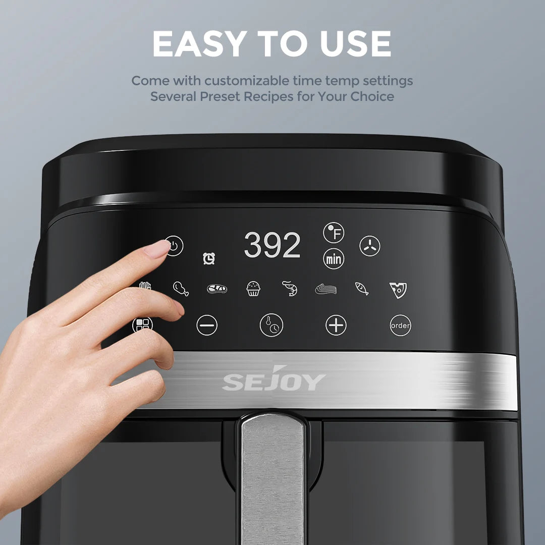 Sejoy 8-in-1 Digital Air Fryer 6QT – Oil-Free Oven
