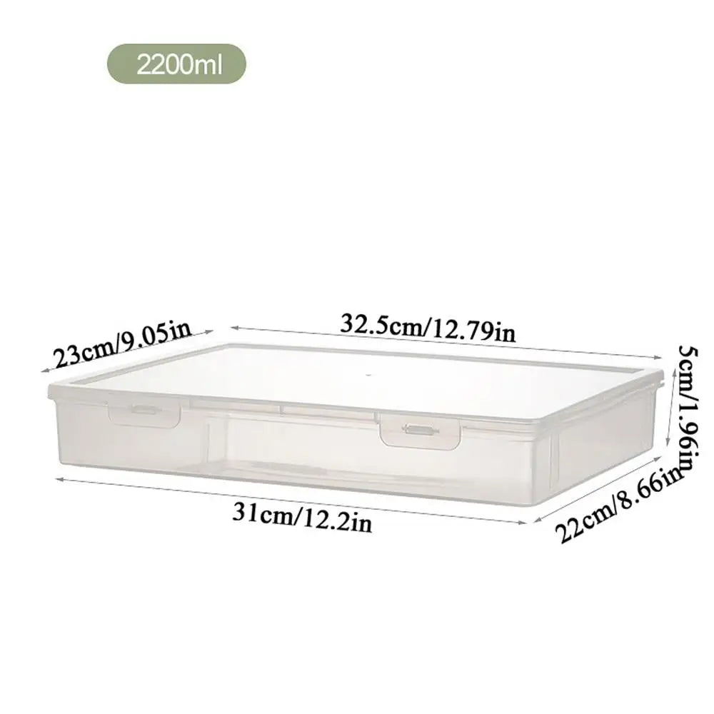 Large Clear Document Storage Box – Desktop Organizer for Files, Paper & Office Supplies