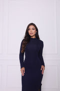 VESTIDO TEXTURIZADO GOLA ALTA