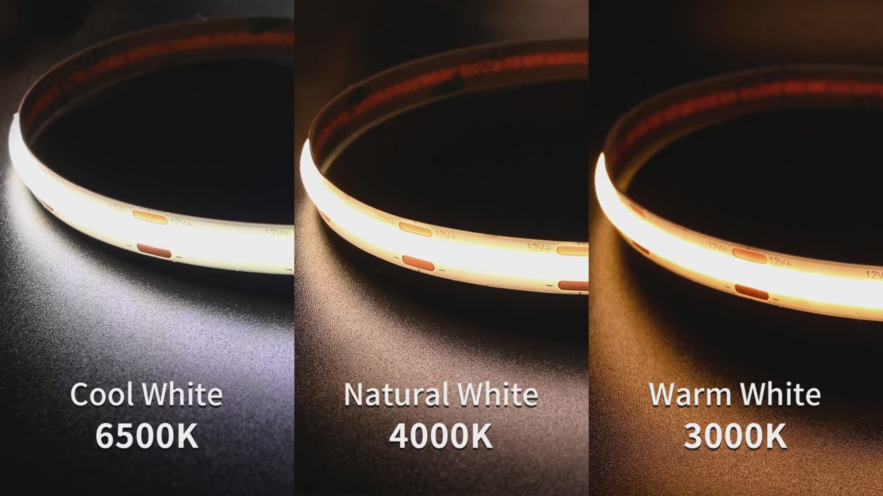 High-Density COB LED Strip Light – 16.4ft Dimmable Flexible Light with 320/480 LEDs