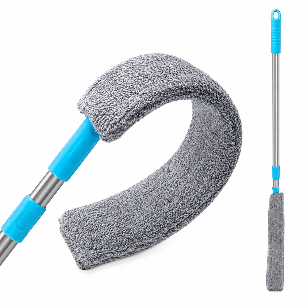 Telescopic Microfiber Duster – Extendable Cleaning Brush for Blinds, Ceiling Fans & Hard-to-Reach Areas